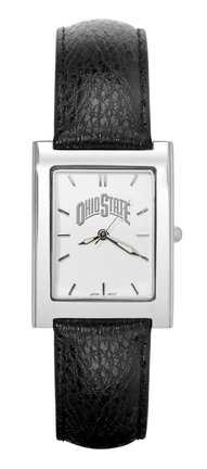 Ohio State Buckeyes Chrome Men's Elite Dress Watch with Leather Strap