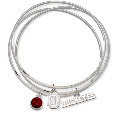 Ohio State Buckeyes Triple Bangle Bracelet