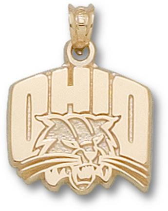 "Ohio State Buckeyes ""Ohio"" with Bobcat Lapel Pin - 10KT Gold Jewelry"