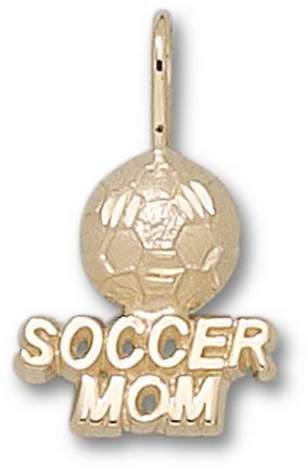Soccer Mom with Soccer Ball Pendant - 14KT Gold Jewelry