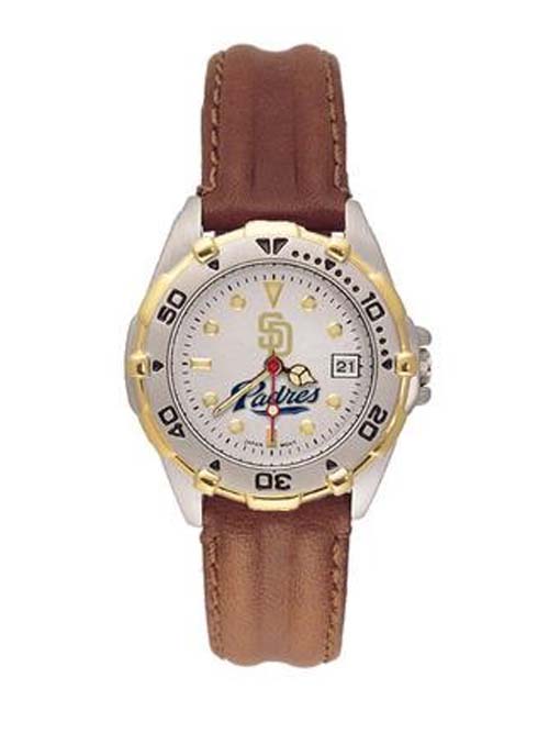 San Diego Padres MLB All Star Watch with Leather Band - Women's