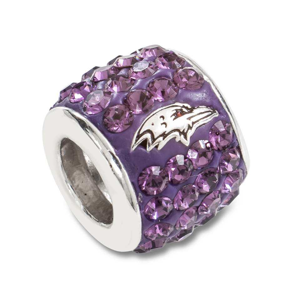 LogoArt Baltimore Ravens Premier Sterling Silver Bead Charm