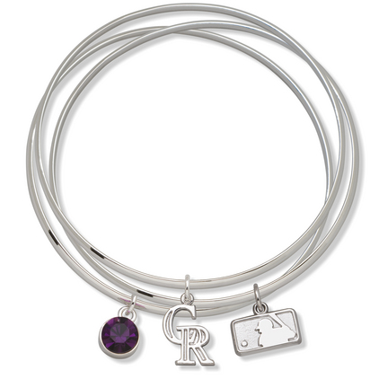 Colorado Rockies Batterman Triple Bangle Bracelet