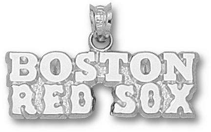 Boston Red Sox "Boston Red Sox" 3/8" Pendant - Sterling Silver Jewelry