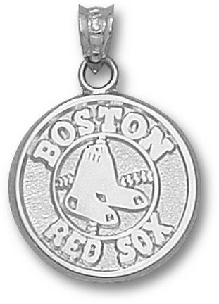 Boston Red Sox "Red Sox Club Logo" 5/8" Pendant - Sterling Silver Jewelry