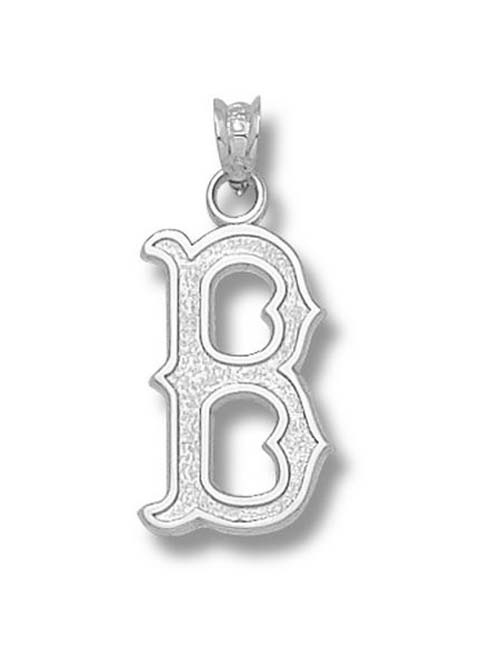 Boston Red Sox 3/4" "B" Pendant - Sterling Silver Jewelry