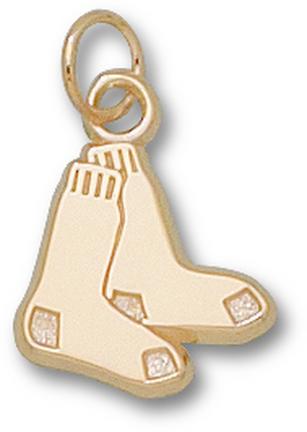 "Boston Red Sox ""Pair of Sox"" Logo 1/2"" Lapel Pin - 10KT Gold Jewelry"