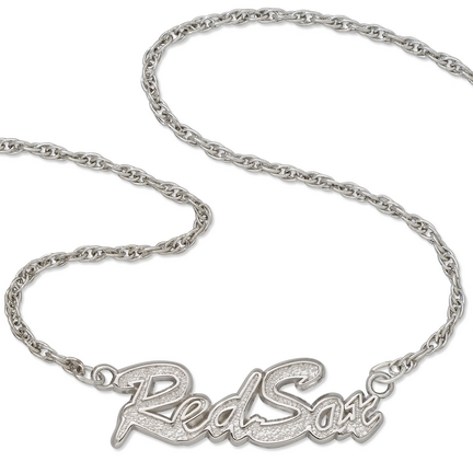 Boston Red Sox "Red Sox" Sterling Silver Script Necklace