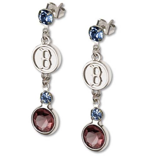 Boston Red Sox Logo Crystal Earrings