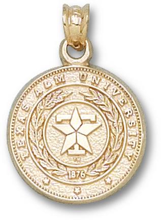 "Texas A & M Aggies Polished ""Seal"" Lapel Pin - 10KT Gold Jewelry"