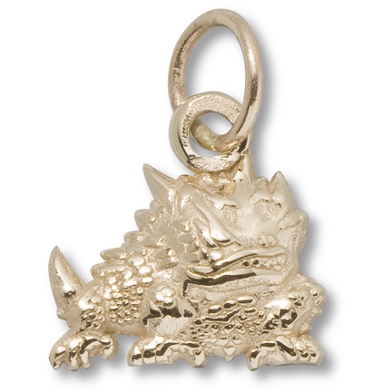 Texas Christian Horned Frogs 7/16" Horned Frog Charm - Gold Plated Jewelry