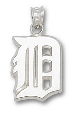Detroit Tigers "D" 7/16" Pendant - Sterling Silver Jewelry