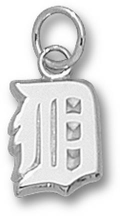 Detroit Tigers "D" 3/8" Charm - Sterling Silver Jewelry