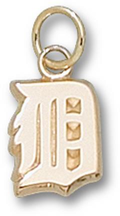 Detroit Tigers "D" 3/8" Charm - 14KT Gold Jewelry