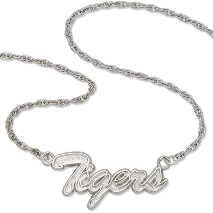 Detroit Tigers "Tigers" Sterling Silver Script Necklace