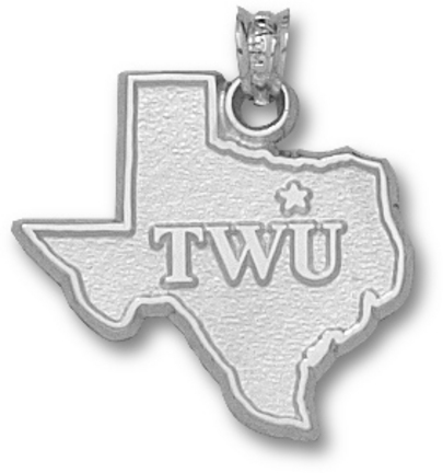Texas Woman's University Pioneers "TWU Texas" Pendant - Sterling Silver Jewelry