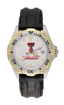 Texas Tech Red Raiders "TT" All Star Watch with Leather Band - Men's