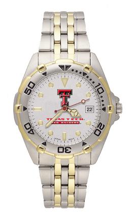 Texas Tech Red Raiders "TT" All Star Watch with Stainless Steel Band - Men's