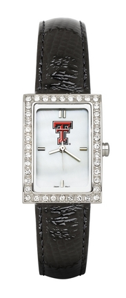 Texas Tech Red Raiders Women's Allure Watch with Black Leather Strap