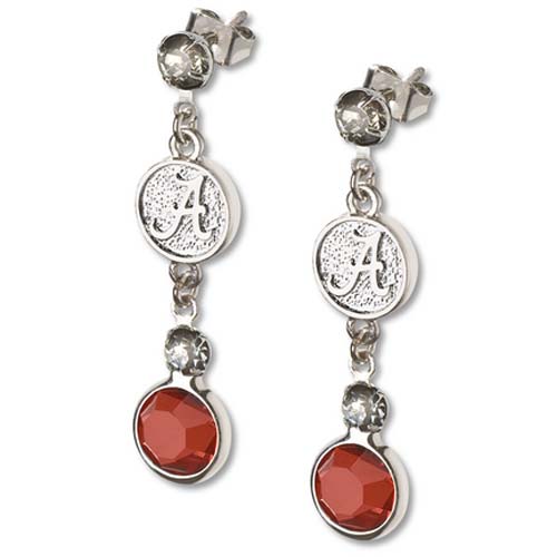 Alabama Crimson Tide Logo Crystal Earrings