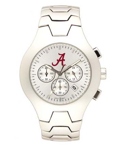 Alabama Crimson Tide NCAA Men's Hall of Fame Watch with Stainless Steel Bracelet