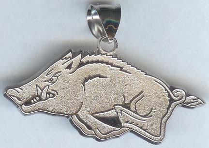 "Arkansas Razorbacks Athletic ""Razorback"" 1/2"" Lapel Pin - Sterling Silver Jewelry"