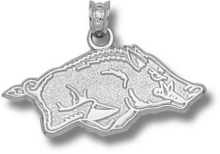 Arkansas Razorbacks 1/2" Athletic "Razorback" Pendant - Sterling Silver Jewelry