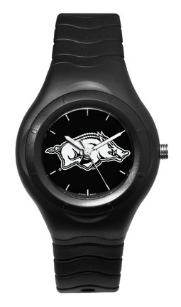 Arkansas Razorbacks Shadow Black Sports Watch with White Logo