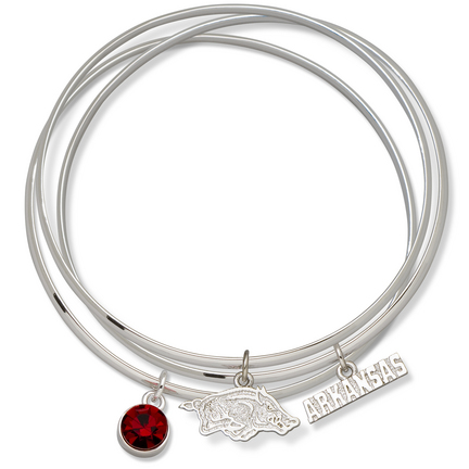 Arkansas Razorbacks Triple Bangle Bracelet