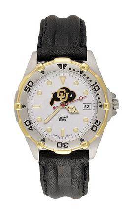 Colorado Buffaloes Men's All Star Watch with Black Leather Band