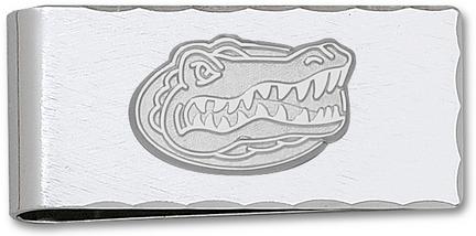 Florida Gators 5/8" Sterling Silver "Gator Head" on Nickel Plated Money Clip