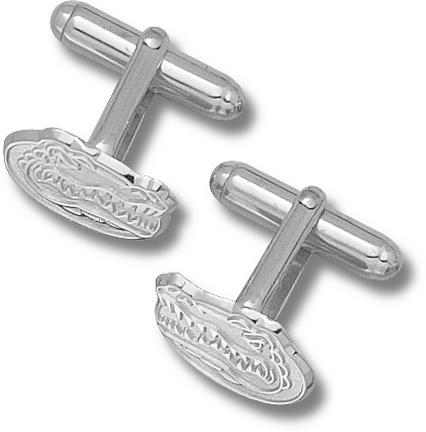 Florida Gators 3/8" Sterling Silver "Gator Head"  Cuff Links - 1 Pair