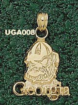 "Georgia Bulldogs ""Bulldog with Georgia"" Lapel Pin - 10KT Gold Jewelry"