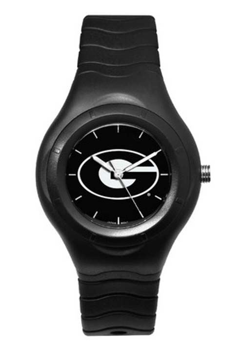 Georgia Bulldogs Shadow Black Sports Watch with White Logo