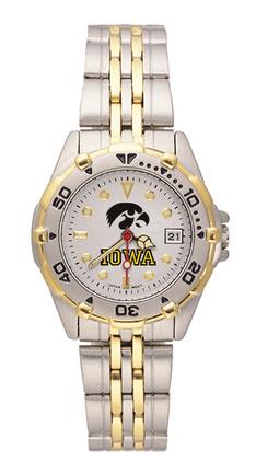 Iowa Hawkeyes "Iowa" All Star Watch with Stainless Steel Band - Women's