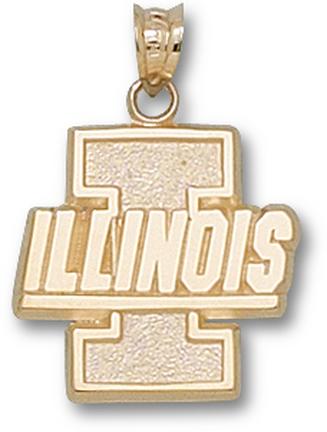 "Illinois Fighting Illini New ""I"" ""Illinois"" Lapel Pin - Sterling Silver Jewelry"