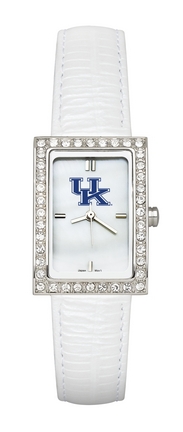 Kentucky Wildcats Women's Allure Watch with White Leather Strap