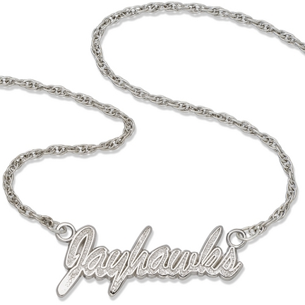 Kansas Jayhawks "Jayhawks" Sterling Silver Script Necklace