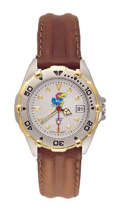 Kansas Jayhawks "Jayhawk" All Star Watch with Leather Band - Women's