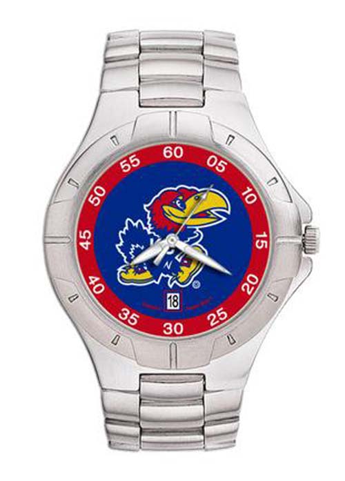 Kansas Jayhawks NCAA Men's Pro II Watch with Stainless Steel Bracelet