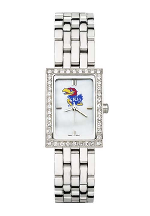 Kansas Jayhawks Women's Allure Watch with Stainless Steel Bracelet