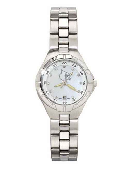 Louisville Cardinals "Cardinal Head" Women's Bracelet Watch with Mother of Pearl Dial