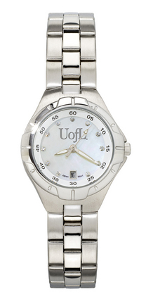 Louisville Cardinals "U Of L" Women's Pro II Watch with Mother of Pearl Dial and Stainless Steel Bracelet