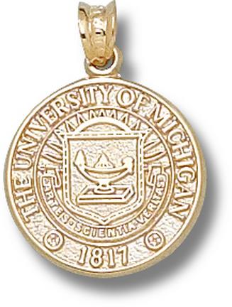 "Michigan Wolverines ""Seal"" Lapel Pin - Sterling Silver Jewelry"