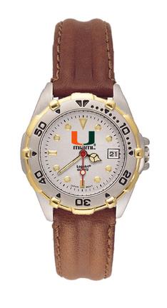 Miami Hurricanes "U with Miami" All Star Watch with Leather Band - Women's