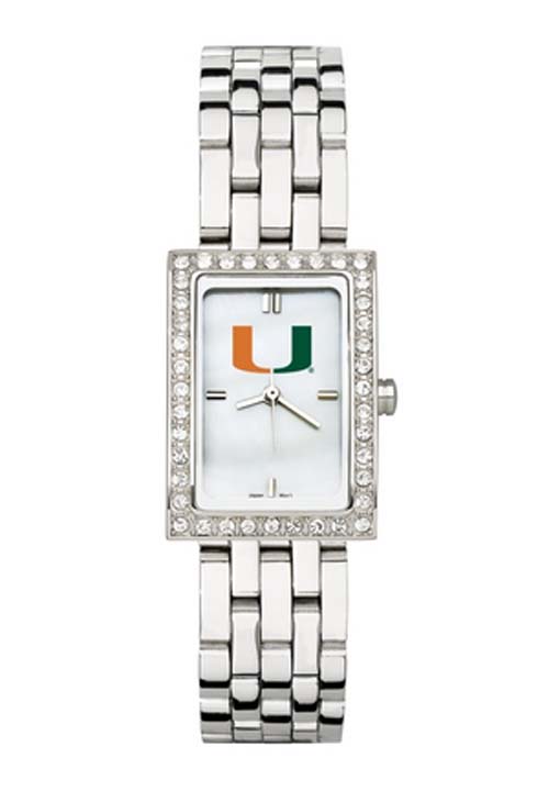 Miami Hurricanes Women's Allure Watch with Stainless Steel Bracelet