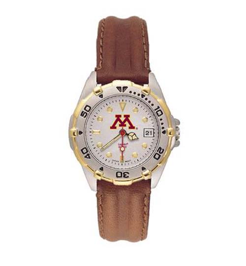 Minnesota Golden Gophers NCAA Women's All Star Watch with Leather Band