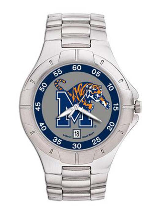 Memphis Tigers NCAA Men's Pro II Watch with Stainless Steel Bracelet