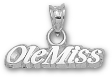 Mississippi (Ole Miss) Rebels "Ole Miss" Pendant - Sterling Silver Jewelry