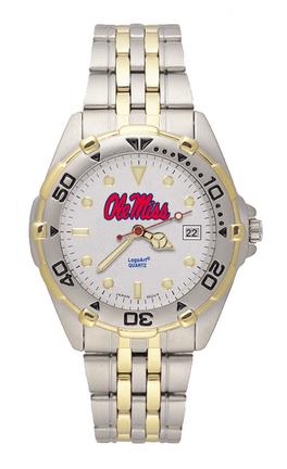 Mississippi (Ole Miss) Rebels "Ole Miss" All Star Watch with Stainless Steel Band - Men's